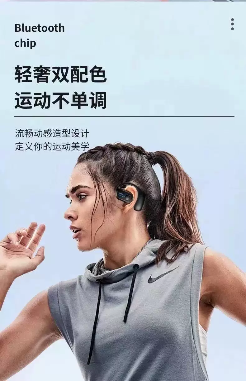 premium open ear wireless bluetooth earbuds – hi fi stereo sound & sporty design